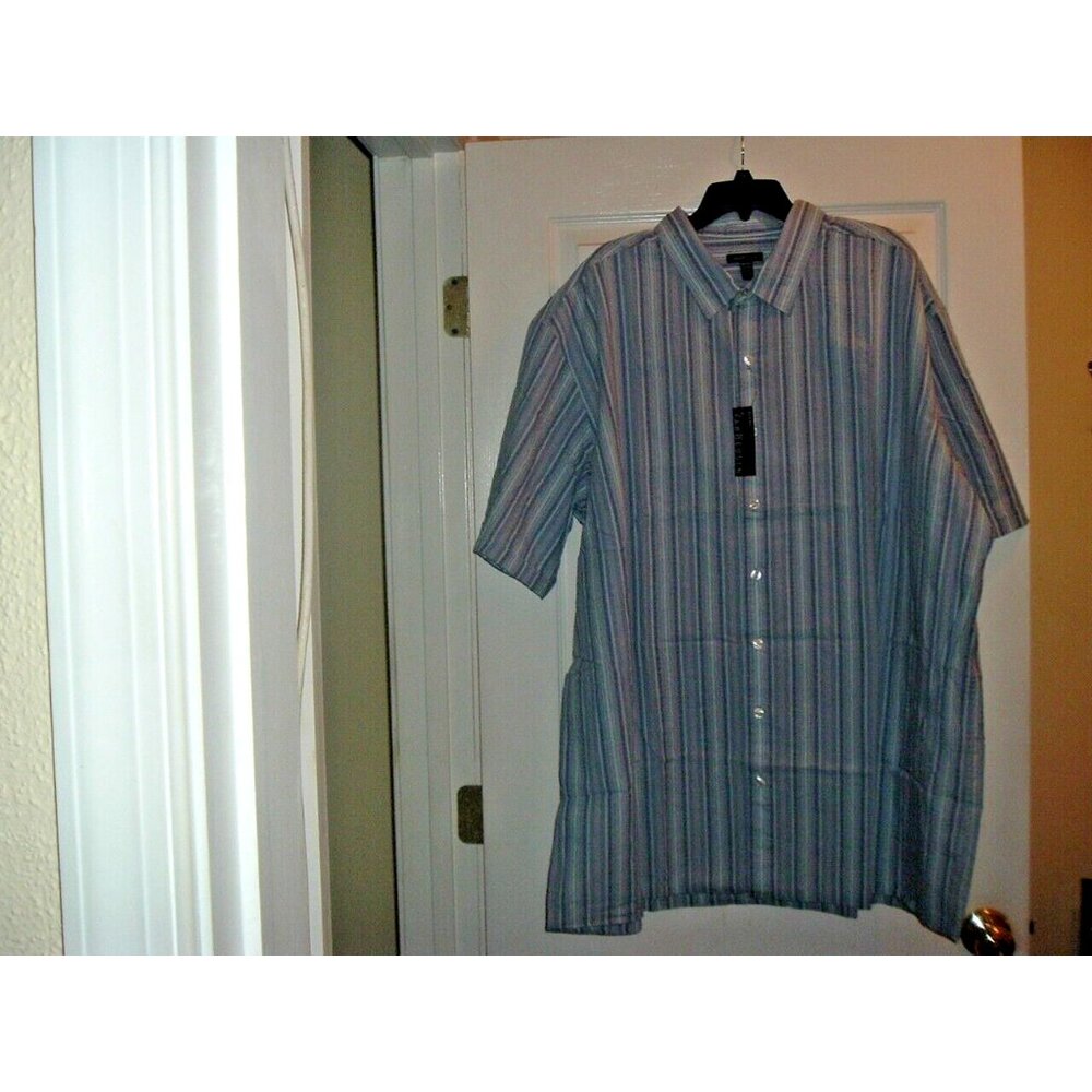 Van Heusen 3XL/3TGL/ 20- 20 1/2 Washable Big & Tall Shirt NWT Blue Infinity